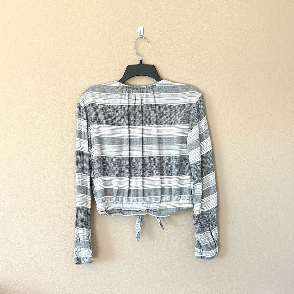 Bella Dahl Front Knot Striped Button Down - Picture 3 of 7